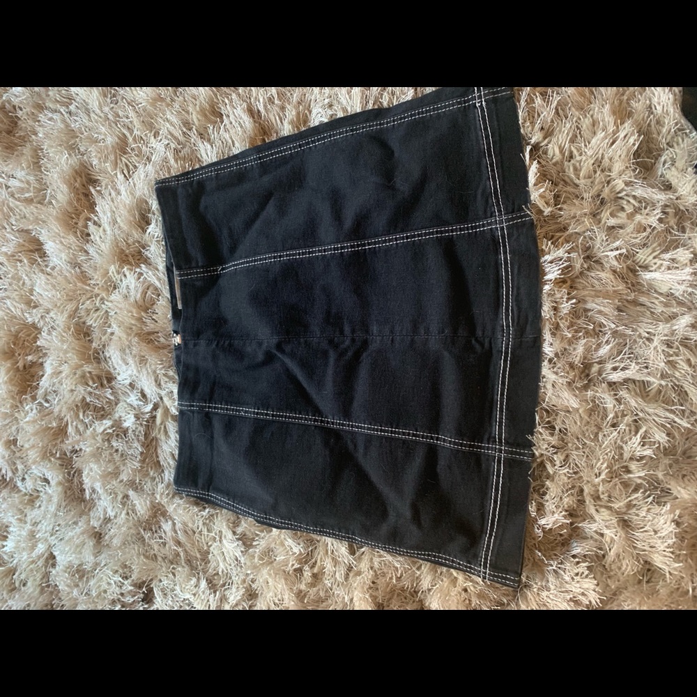 Black mini skirt